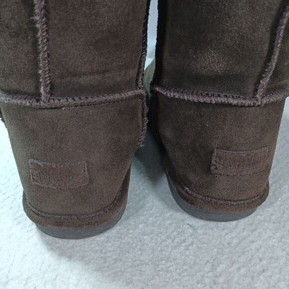 Bjorndal Women’s Size 7 Brown Suede Boots Faux Fur Lined Slip-On Comfort Warm - Picture 8 of 16